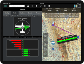 Product Screenshot: FlyQ+ Aviation Wind Optimizer Measuring Tool