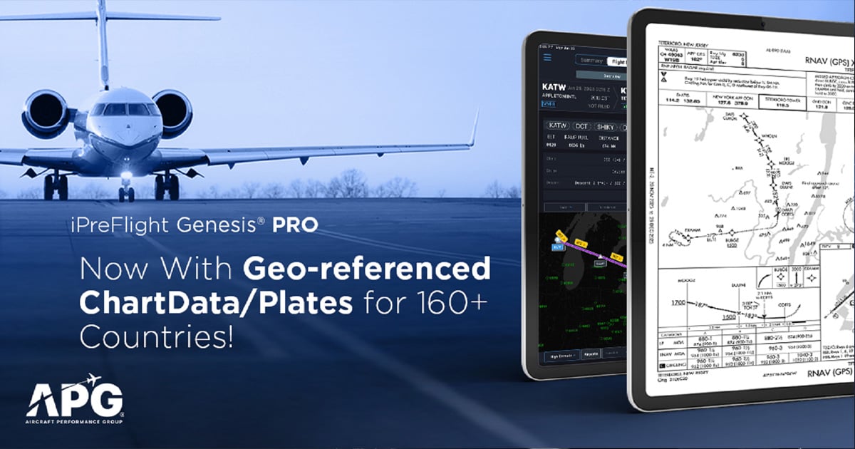 Genesis PRO product screens from Aircraft Performance Group
